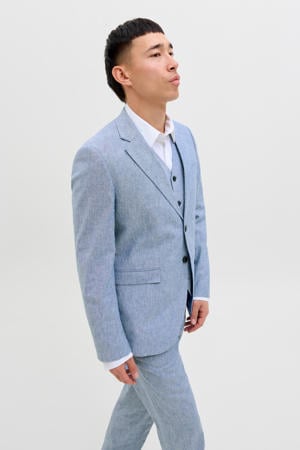 gemêleerd slim fit colbert JPRRIVIERA blauw