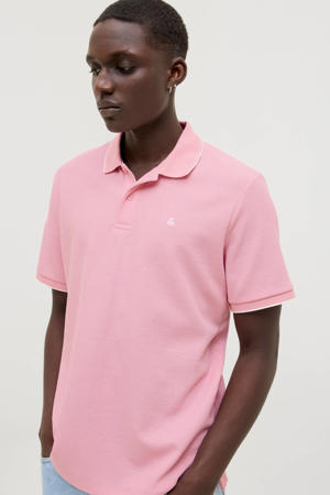 regular polo met textuur roze