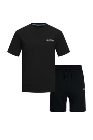 T-shirt met sweatshort zwart - (set van 2)