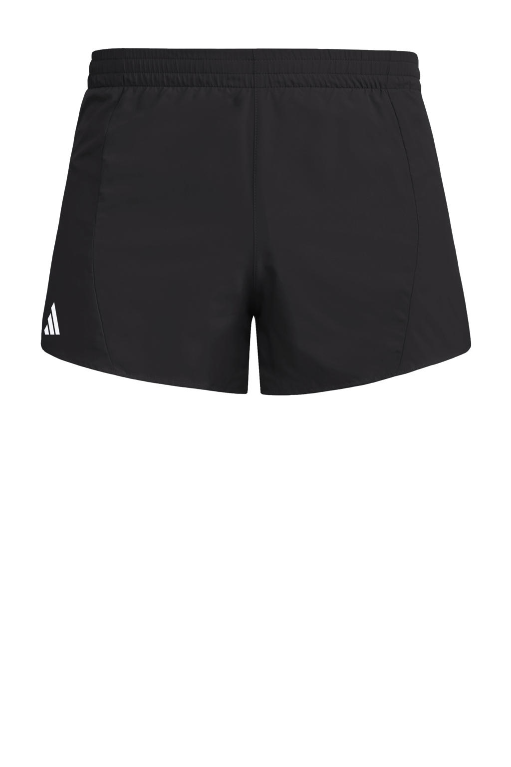 Zwarte heren adidas Performance Senior hardloopshort van polyester met effen