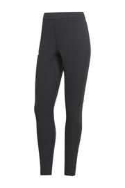 thumbnail: Zwarte heren adidas Performance Senior sporttight van polyester met aansluitend, elastische tailleband en effen