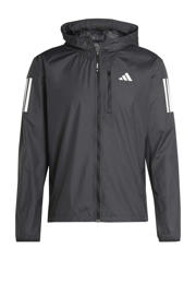 thumbnail: Zwarte heren adidas Performance outdoorjas van polyester met lange mouwen