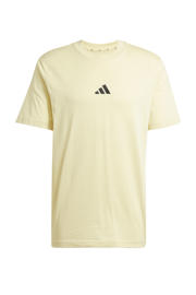 thumbnail: Lichtgele heren adidas Sportswear T-shirt van katoen met logo dessin, korte mouwen en ronde hals