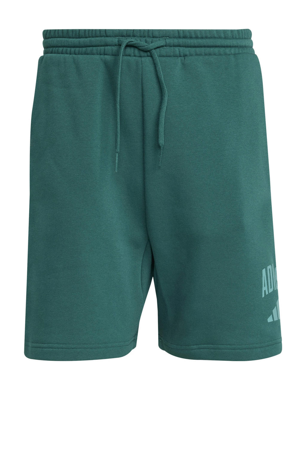 Groene heren adidas Sportswear sweatshort van katoen met regular fit, elastische tailleband met koord en printopdruk