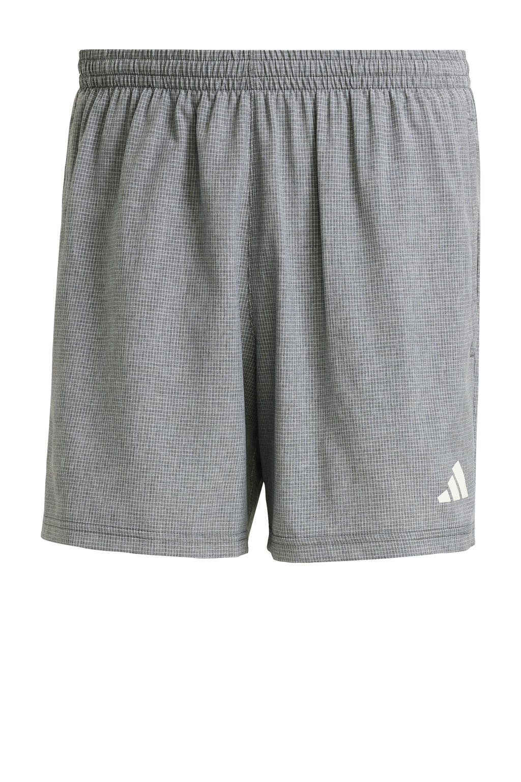 Lichtgrijze heren adidas Performance hardloopshort van polyester met regular fit