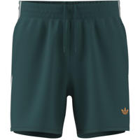 thumbnail: Donkergroene heren adidas Originals Waffle Knit er short van polyamide met rechtvallend, elastische tailleband en effen