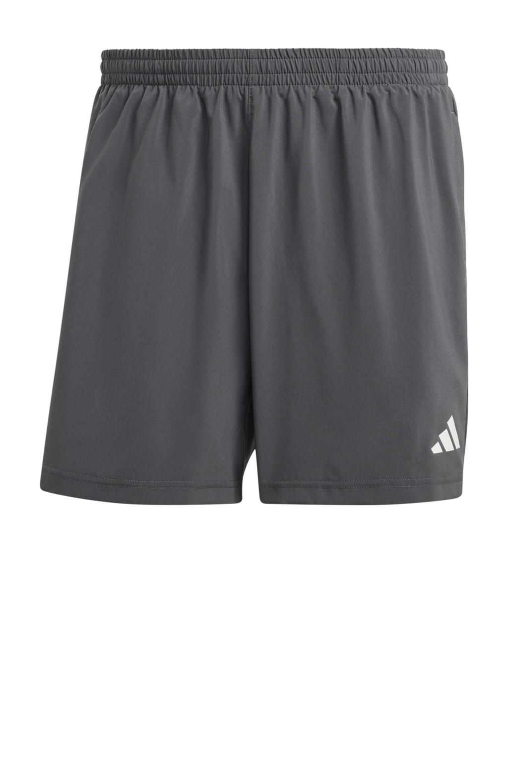 Grijze heren adidas Performance hardloopshort van polyester met regular fit