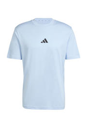 thumbnail: Lichtblauwe heren adidas Sportswear T-shirt van katoen met logo dessin, korte mouwen en ronde hals