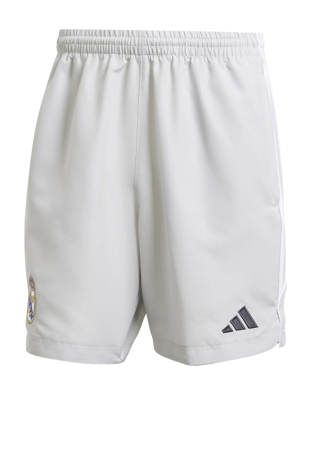 Witte heren adidas Performance senior Real Madrid voetbalshort van polyester met loose fit