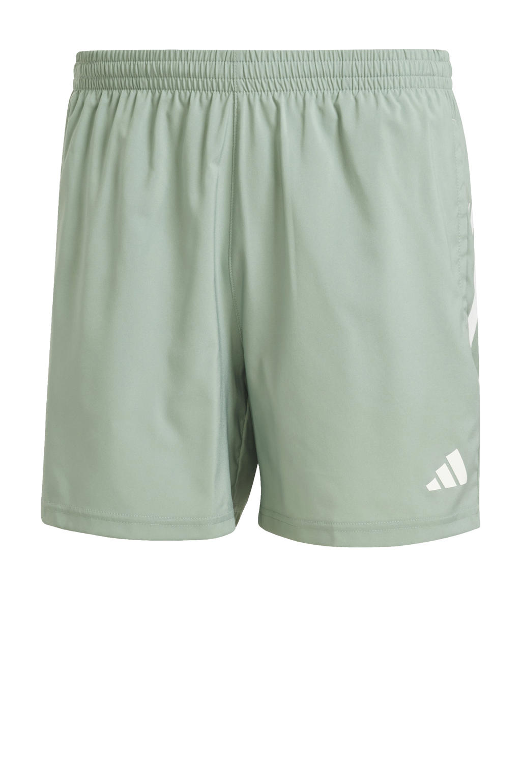 Groene heren adidas Performance hardloopshort van polyester met regular fit