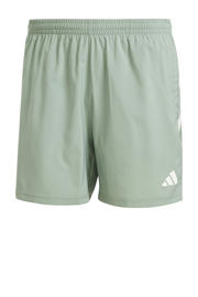 thumbnail: Groene heren adidas Performance hardloopshort van polyester met regular fit