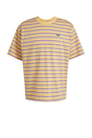 thumbnail: Geel, paars en blauwe heren adidas Originals T-shirt van katoen met strepenprint, korte mouwen en ronde hals