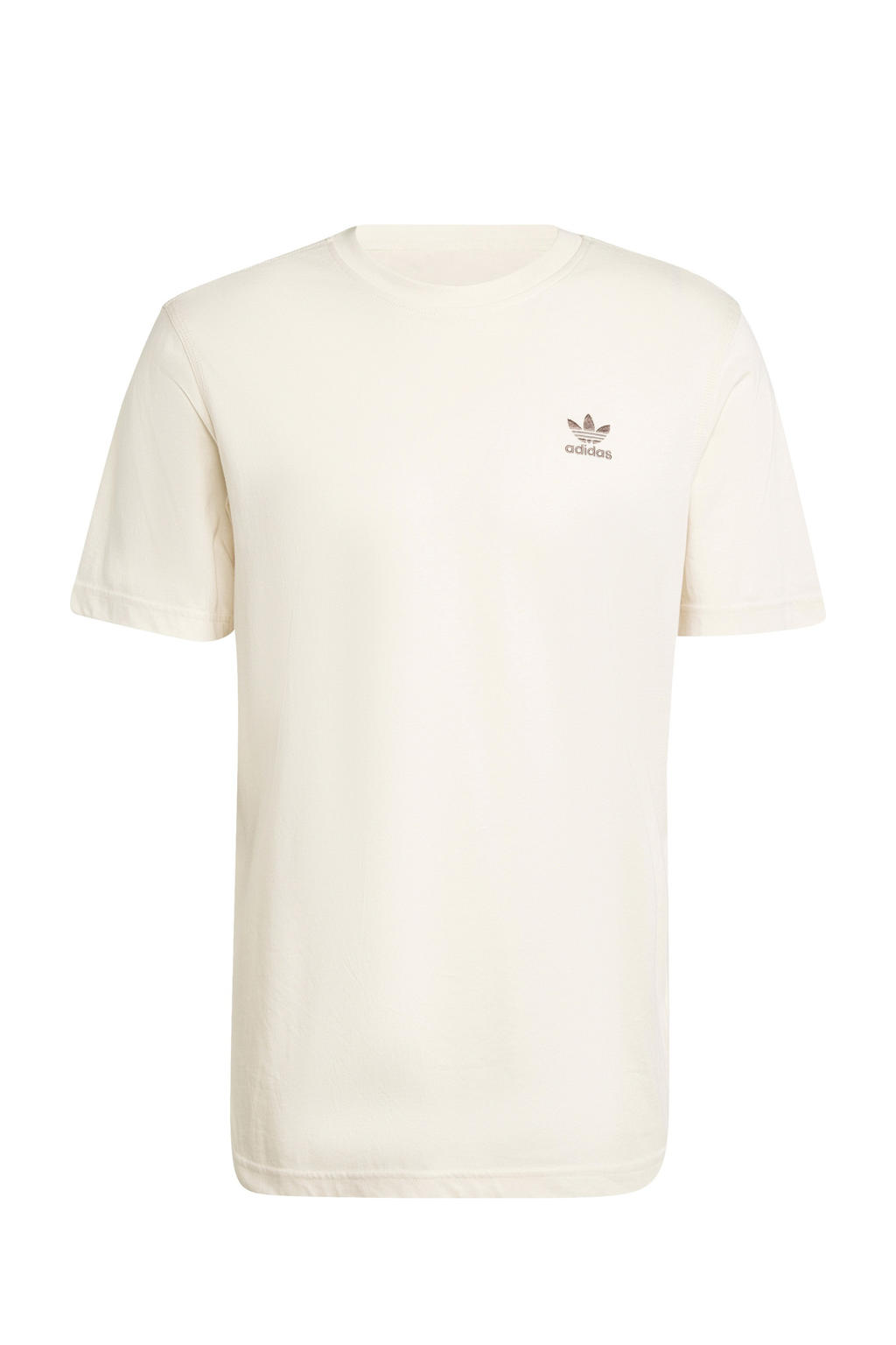 Witte heren adidas Originals T-shirt van katoen met effen, korte mouwen en ronde hals