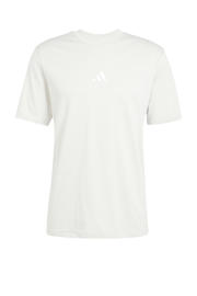 thumbnail: Ecru heren adidas Sportswear T-shirt van katoen met logo dessin, korte mouwen en ronde hals