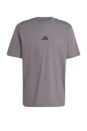 thumbnail: Grijze heren adidas Sportswear T-shirt van katoen met logo dessin, korte mouwen en ronde hals