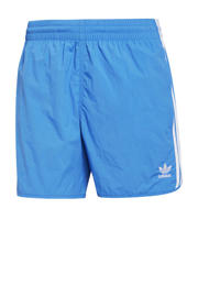 thumbnail: Blauw en witte heren adidas Originals Adicolor Classics er short van polyamide met rechtvallend, elastische tailleband en effen