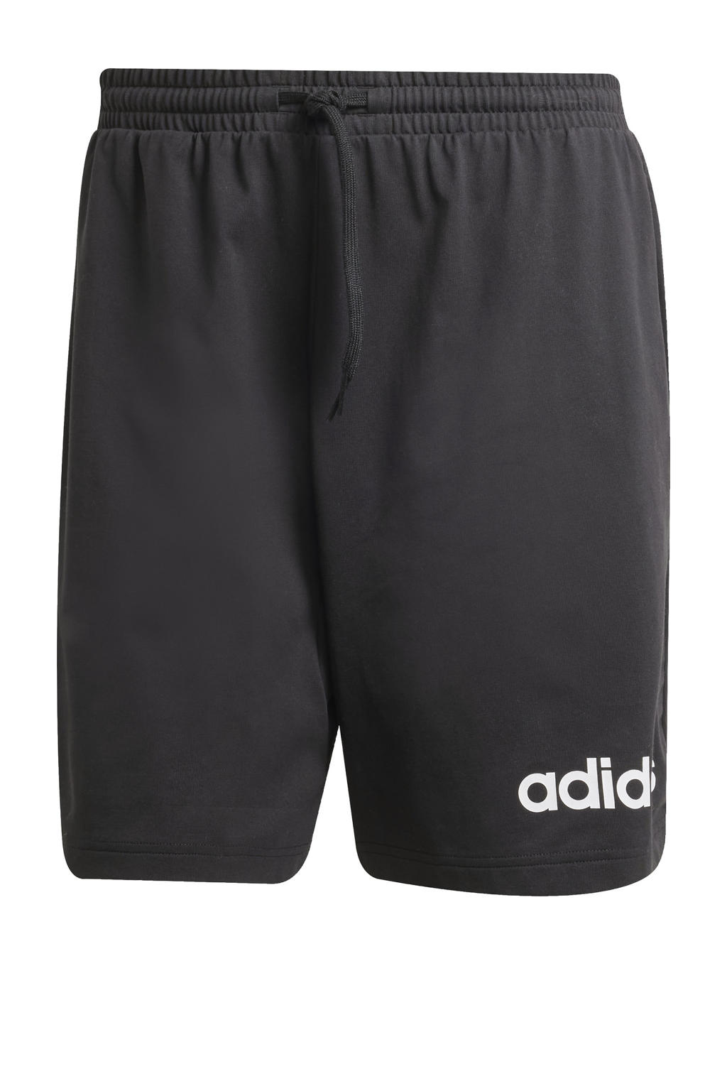 Zwarte heren adidas Sportswear sweatshort van katoen met regular fit, regular waist, elastische tailleband met koord en logo dessin