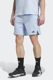 thumbnail: Lichtblauwe heren adidas Performance Senior sportshort van polyester met regular fit, regular waist en effen