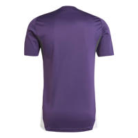 thumbnail: Paars en witte heren adidas Performance Senior Manchester United voetbalshirt van polyester met logo dessin, korte mouwen en ronde hals