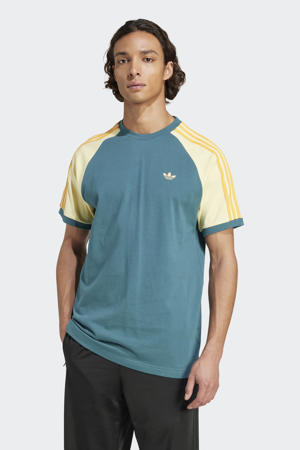 T-shirt blauw/geel