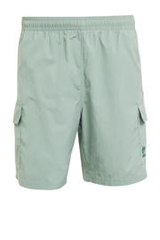 thumbnail: Grijsgroene heren adidas Originals Trefoil Essentials short groen van polyester met rechtvallend, elastische tailleband met koord en effen