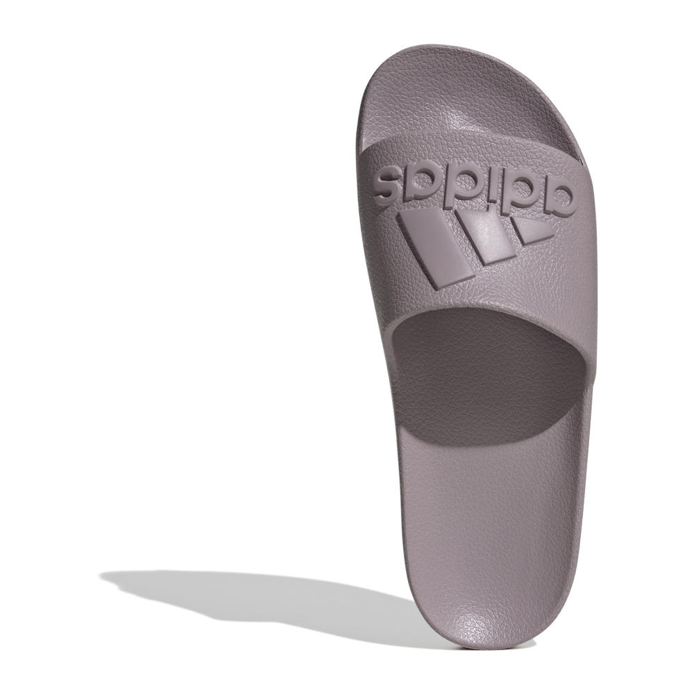 Bruine unisex adidas Sportswear Adilette badslippers van rubber met logo