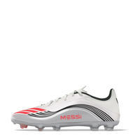 thumbnail: Wit, rood en grijze unisex adidas Performance F50 Messi League senior voetbalschoenen van imitatieleer/textiel