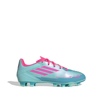 F50 Club Messi FG/MG Senior voetbalschoenen aqua/fuchsia