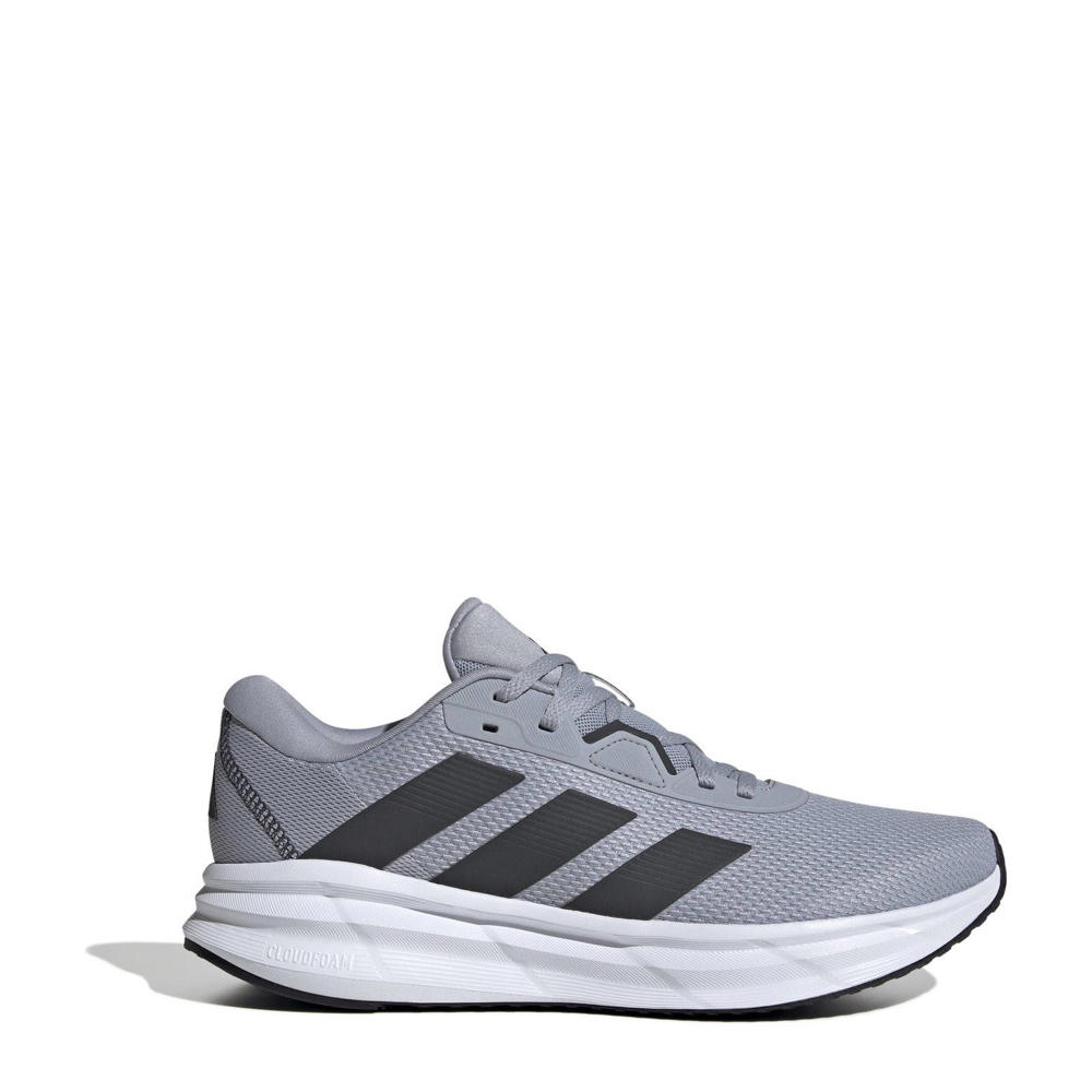 Grijs en zwarte heren adidas Performance Galaxy 7 hardloopschoenen van mesh/voering: mesh/voetbed: eva met veters