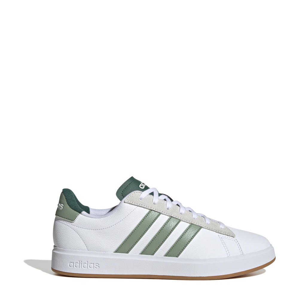 Witte heren adidas Sportswear Grand Court 2.0 sneakers van imitatieleer/voering: mesh/voetbed: eva met veters