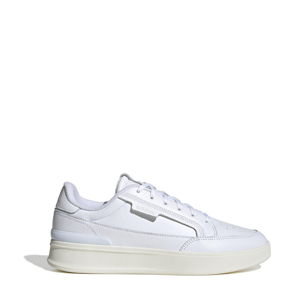 Witte heren adidas Sportswear Aspyre sneakers van leer/synthetisch met veters