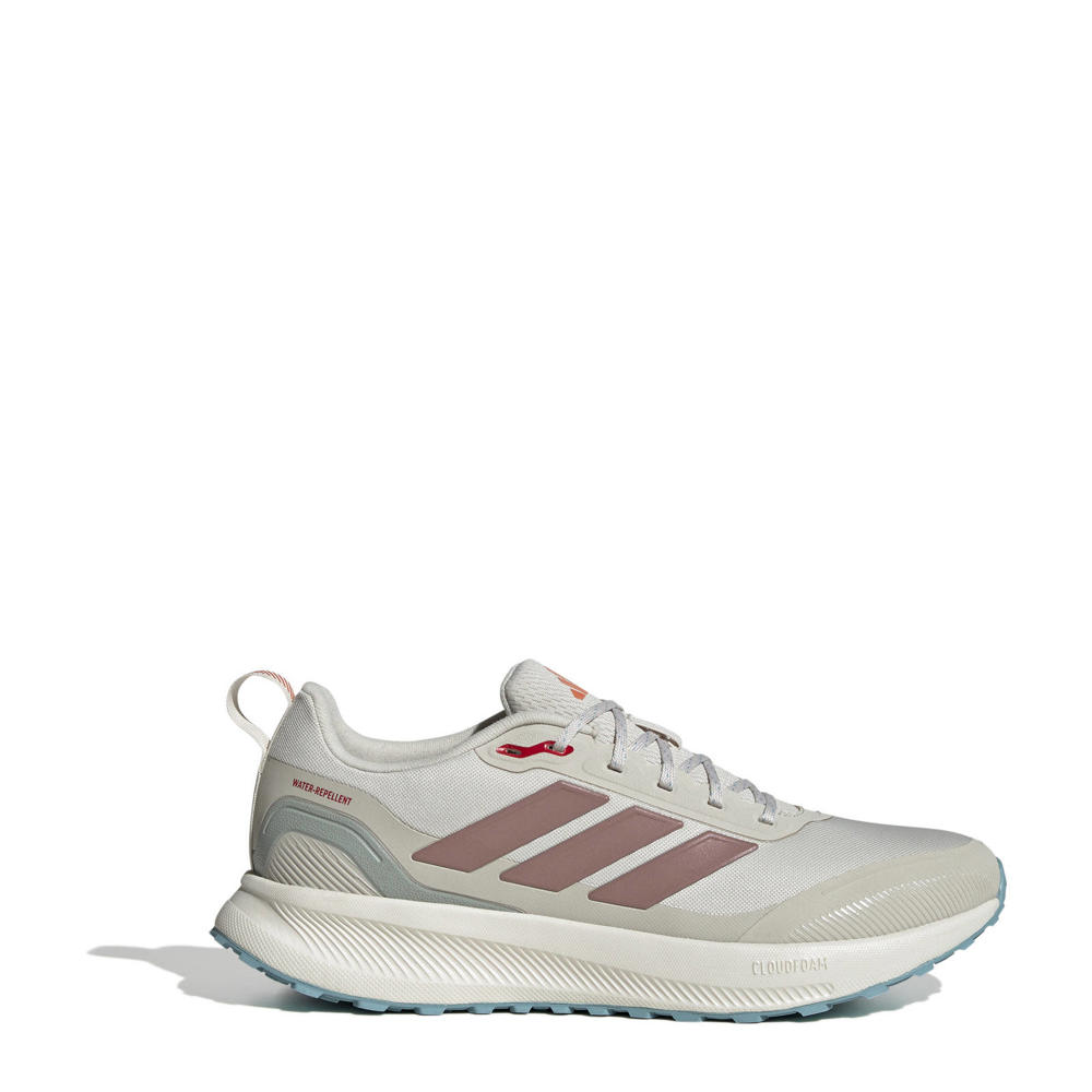 Grijs en mintgroene heren adidas Performance Runfalcon 5 TR hardloopschoenen van waterafstotend bovenwerk van mesh met reflecterende details met veters