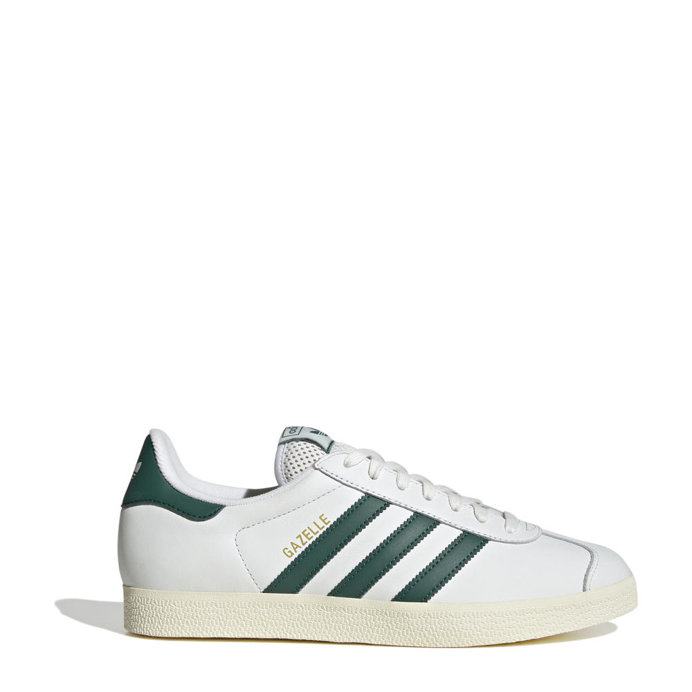 Witte unisex adidas Originals Gazelle sneakers van suede/voering: mesh/voetbed: ortholite met veters en effen