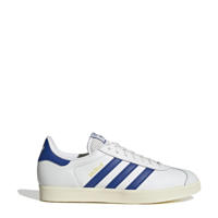 thumbnail: Witte unisex adidas Originals Gazelle sneakers van suede/voering: mesh/voetbed: ortholite met veters en effen