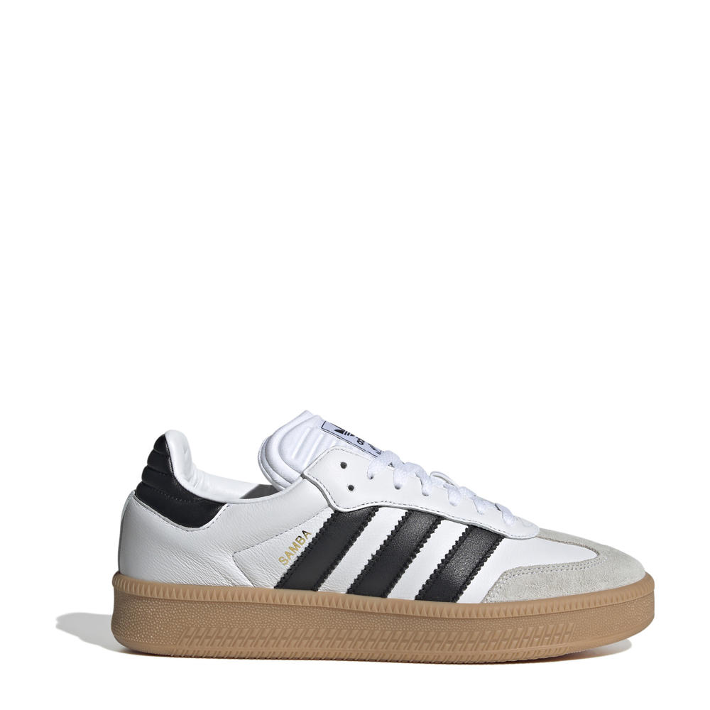 Wit en zwarte unisex adidas Originals Samba XLG sneakers van leer-suède/voering: mesh/voetbed: eva met veters