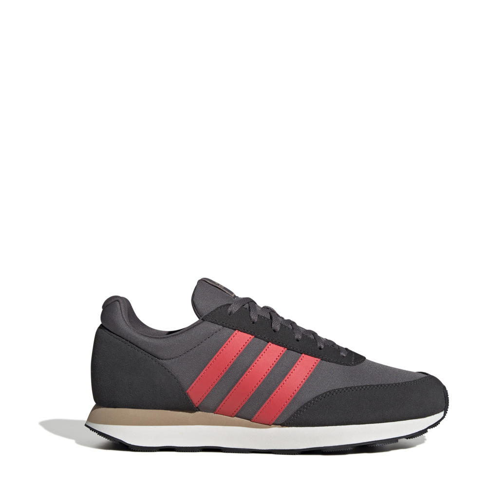 Grijs, rood en antraciete heren adidas Sportswear Run 60s 3.0 sneakers van mesh-imitatiesuã¨de/voering: mesh/voetbed: eva met veters