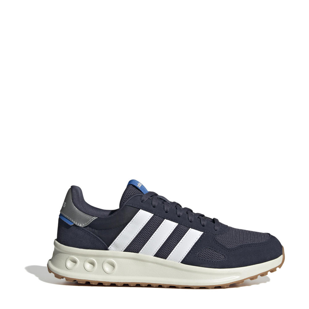 Zwarte heren adidas Sportswear Run 84 sneakers van mesh/suède met veters