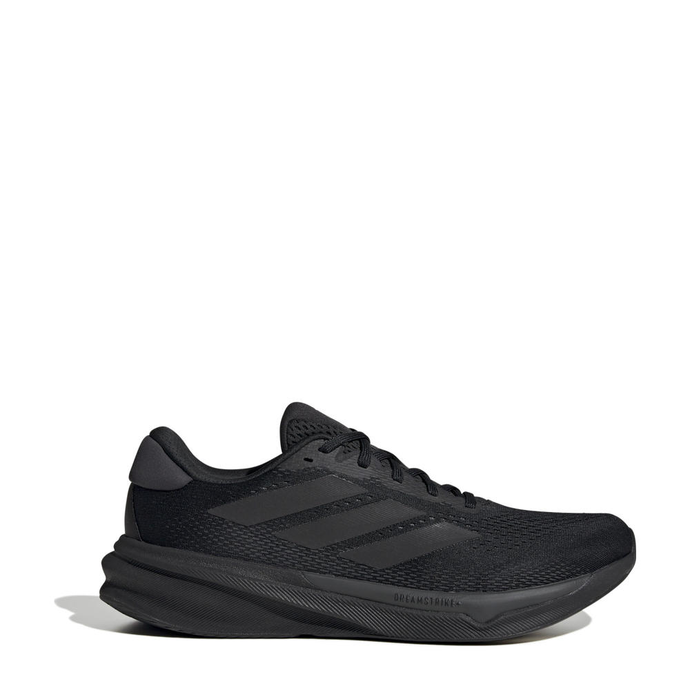 Zwarte heren adidas Performance hardloopschoenen van mesh met veters