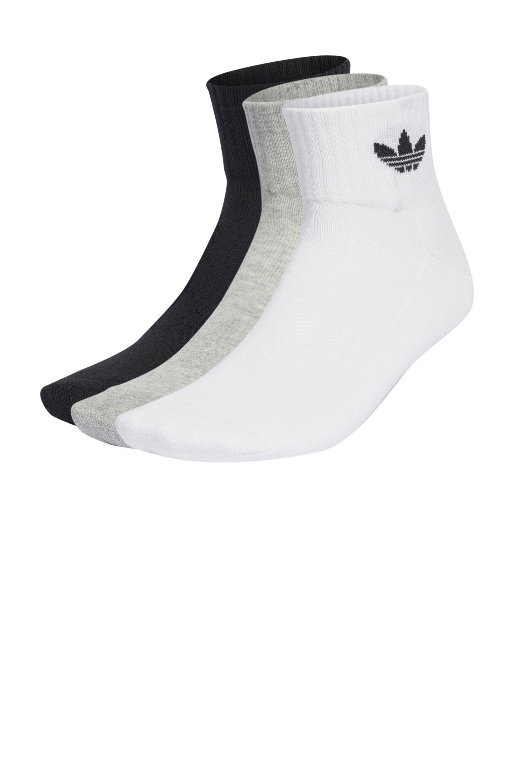 adidas Originals sokken - set van 3 wit/grijs/zwart