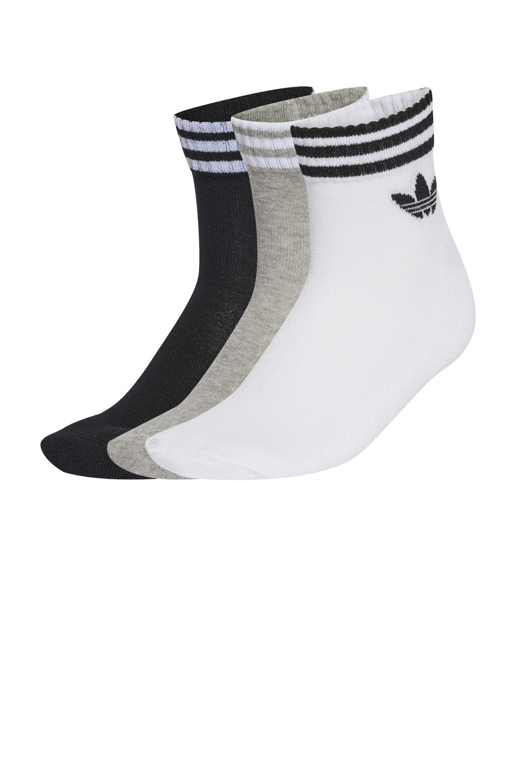 adidas Originals sokken - set van 3 wit/grijs/zwart