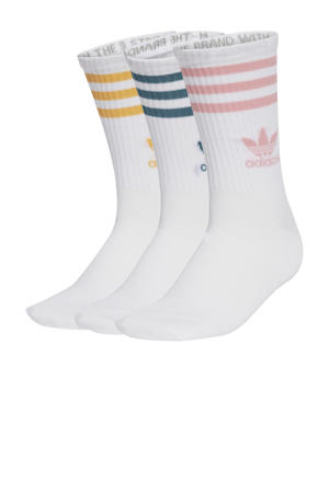 sokken - set van 3 wit/meerkleurig