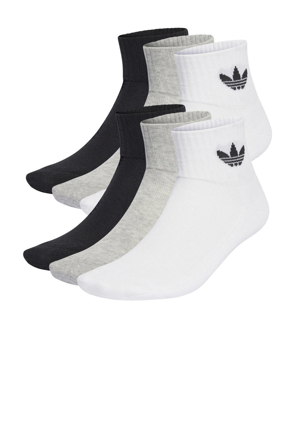 adidas Originals sokken - set van 6 wit/grijs/zwart