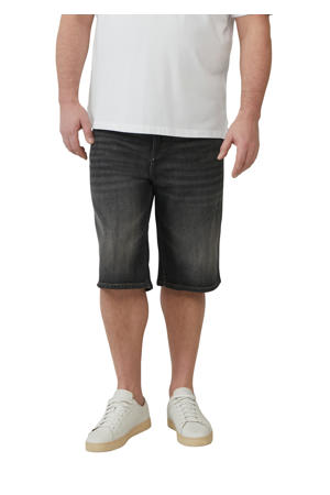 denim relaxed denim short zwart
