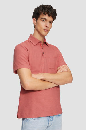 regular polo met textuur rood