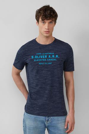 regular fit t-shirt donkerblauw