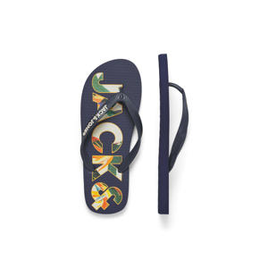 Jfwlogo Palm Print Flip Flop  teenslippers donkerblauw