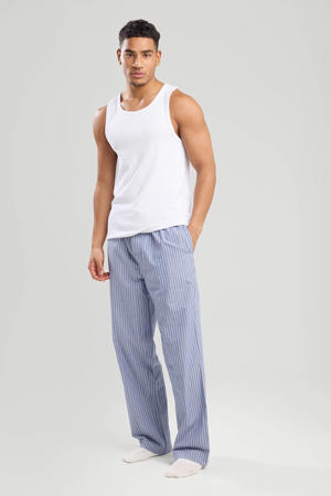 pyjamabroek Lio blauw/wit