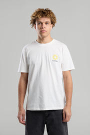 thumbnail: Witte heren America Today t-shirt van katoen met backprint, korte mouwen en ronde hals