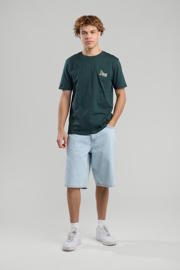 thumbnail: Groene heren America Today T-shirt van katoen met backprint, korte mouwen en ronde hals