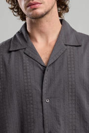 thumbnail: America Today T-shirt met textuur grijs